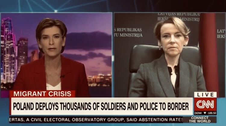 Iekšlietu ministre intervijā CNN