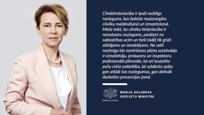 Iekšlietu ministre par cilvēku tirdzniecību