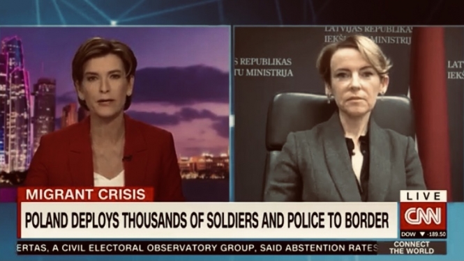 Iekšlietu ministre intervijā CNN