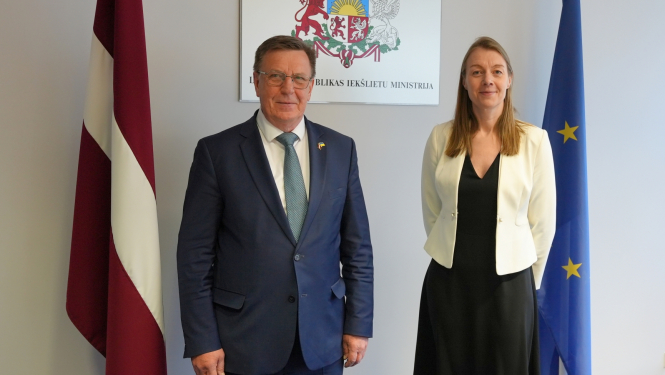 Iekšlietu ministrs un Norvēģijas vēstniece Latvijā