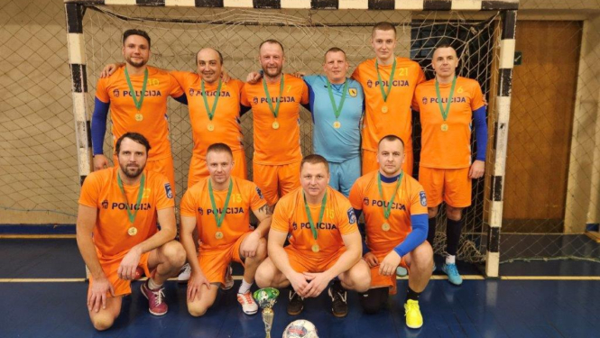 Valsts policijas čempionāta sacensībās telpu futbolā uzvar Valsts policijas Latgales reģiona pārvaldes komanda