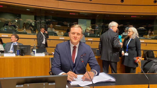 Jānis Dombrava ES Tieslietu un iekšlietu ministru sanāksmē