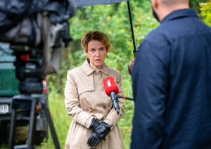 ministre sniedz interviju televīzijai
