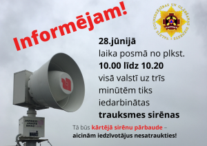 VUGD sirēnu pārbaude