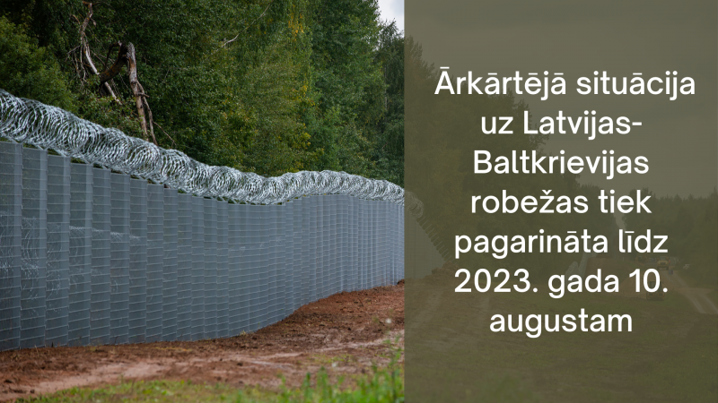 ārkārtējā situācija uz Latvijas-Baltkrievijas robežas pagarināta