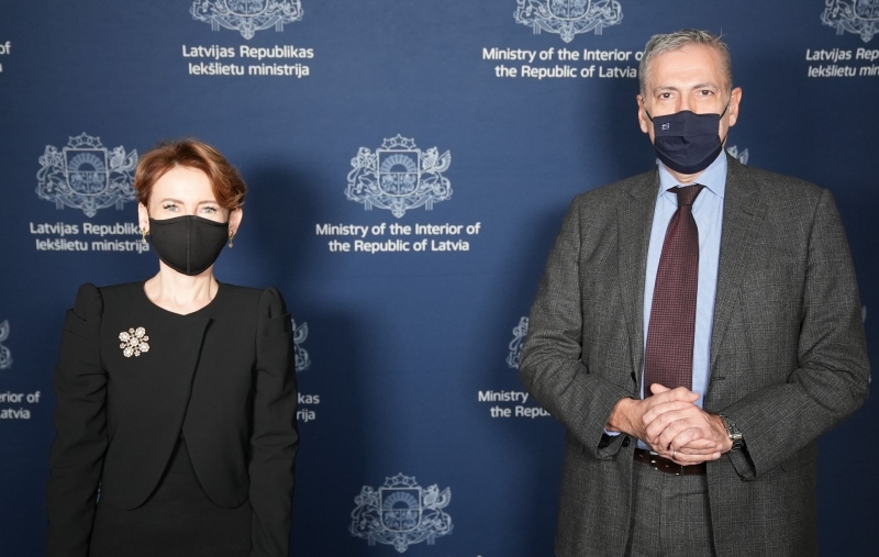 Iekšlietu ministre un Grieķijas vēstnieks Latvijā