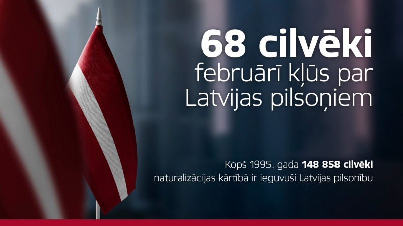 68 cilvēki februārī kļūst par Latvijas pilsoņiem
