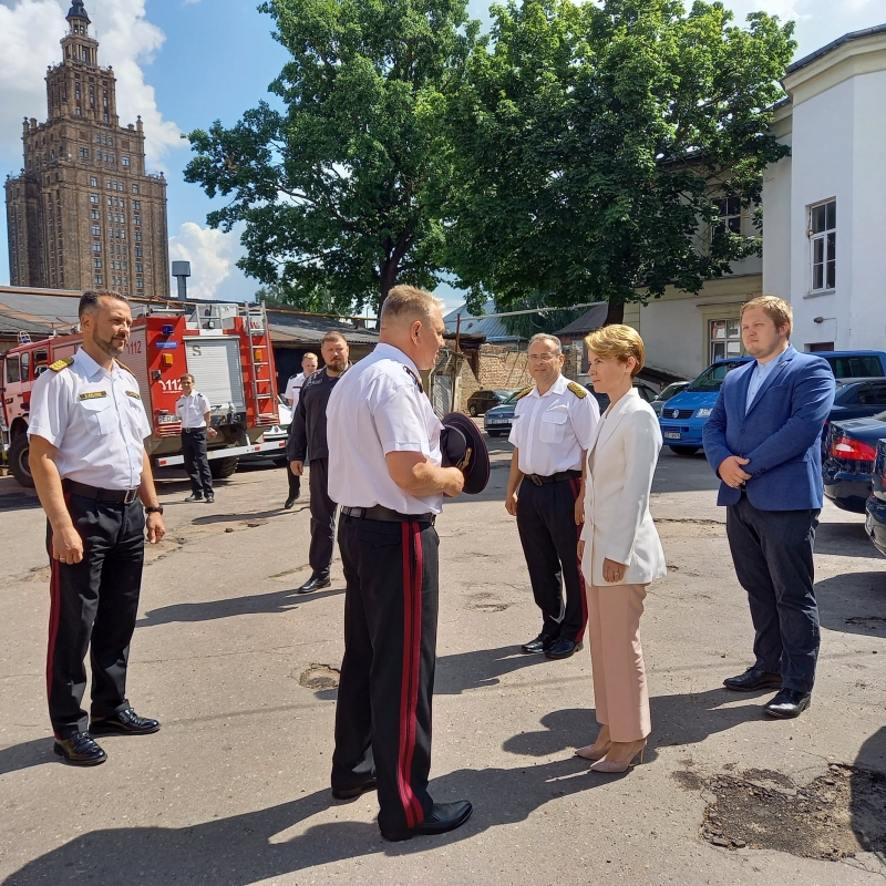 Iekšlietu ministre tiekas ar VUGD vadību