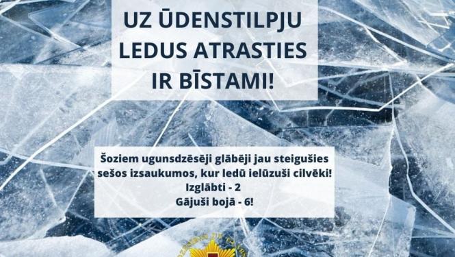 VUGD atgādina, ka uz ledus atrasties ir bīstami