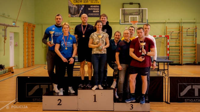 Valsts policijas čempionāta sacensības galda tenisā