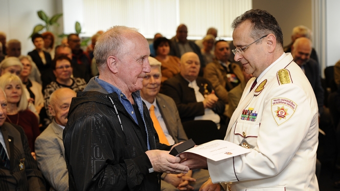 Iekšlietu ministrijā godina Čornobiļas AES seku likvidēšanas dalībniekus