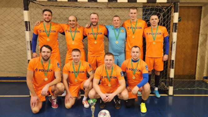 Valsts policijas čempionāta sacensībās telpu futbolā uzvar Valsts policijas Latgales reģiona pārvaldes komanda