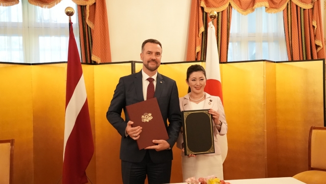Ministrs Kristaps Eklons un Japānas vēstniece