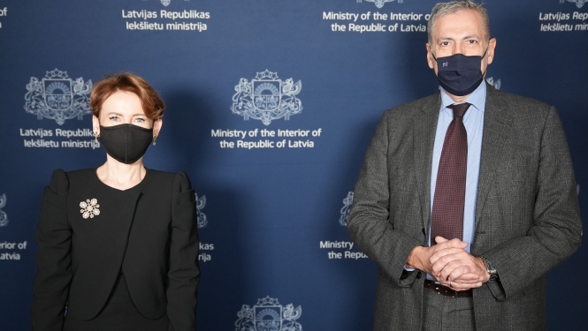 Iekšlietu ministre un Grieķijas vēstnieks Latvijā