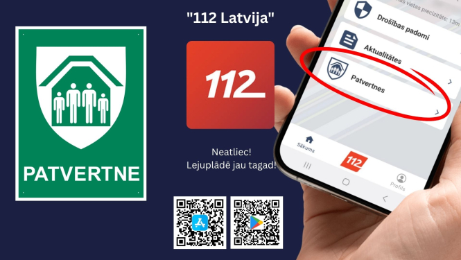 Patvertnes un 112 lietotne