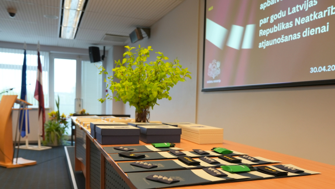 Apbalvošanas pasākums par godu Latvijas Republikas Neatkarības atjaunošanas 35. gadadienai 