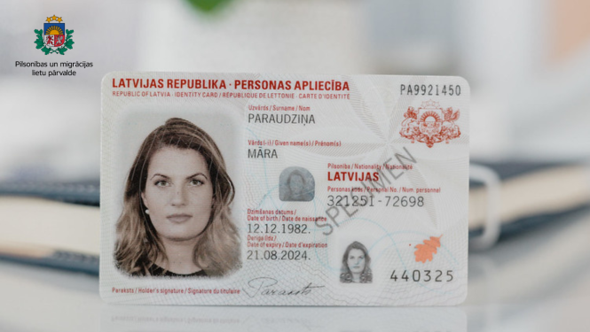 Personas apliecība - parauga foto