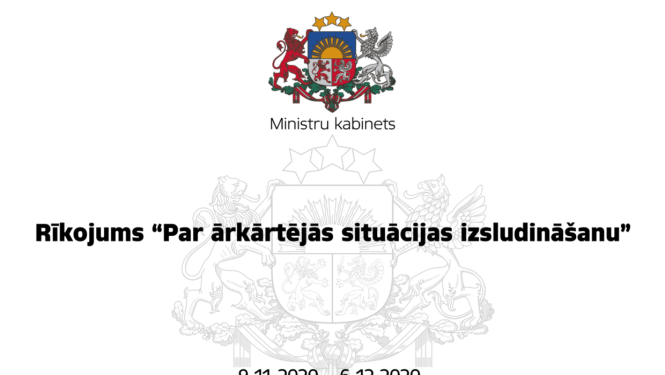 MK ārkārtējās situācijas rīkojums