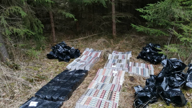 kontrabanda cigarešu mežā