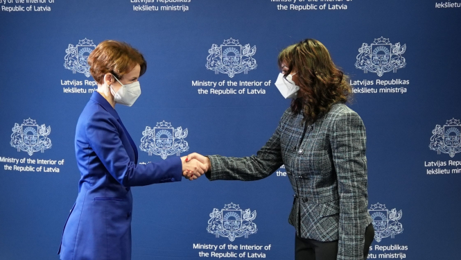 Iekšlietu ministre Marija Golubeva un Apvienoto Arābu Emirātu vēstniece Latvijā