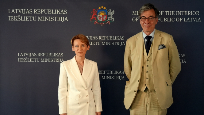 Iekšlietu ministre un Vācijas vēstnieks Latvijā