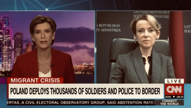 Iekšlietu ministre intervijā CNN