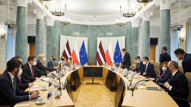 Polijas un Latvijas ministru prezidentu tikšanās