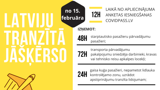 Latviju tranzītā jāšķērso