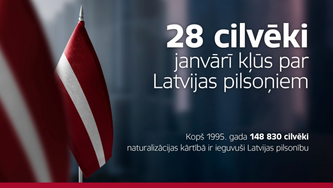 28 cilvēki janvārī kļūst par Latvijas pilsoņiem
