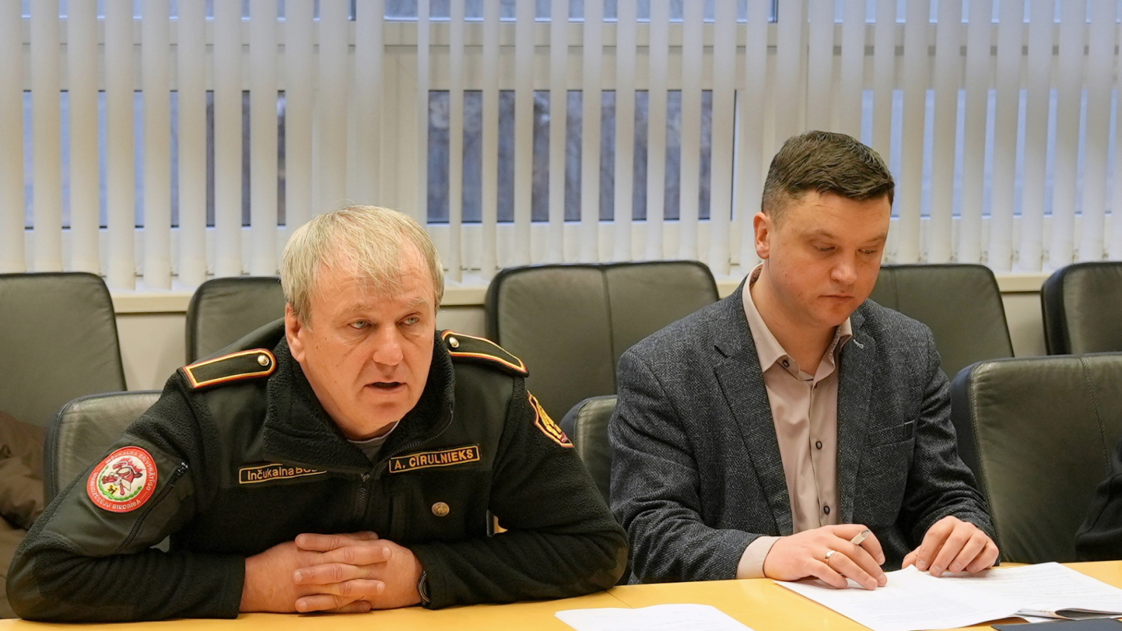 Iekšlietu ministrs Rihards Kozlovskis tiekas ar Latvijas brīvprātīgo ugunsdzēsēju savienības pārstāvjiem