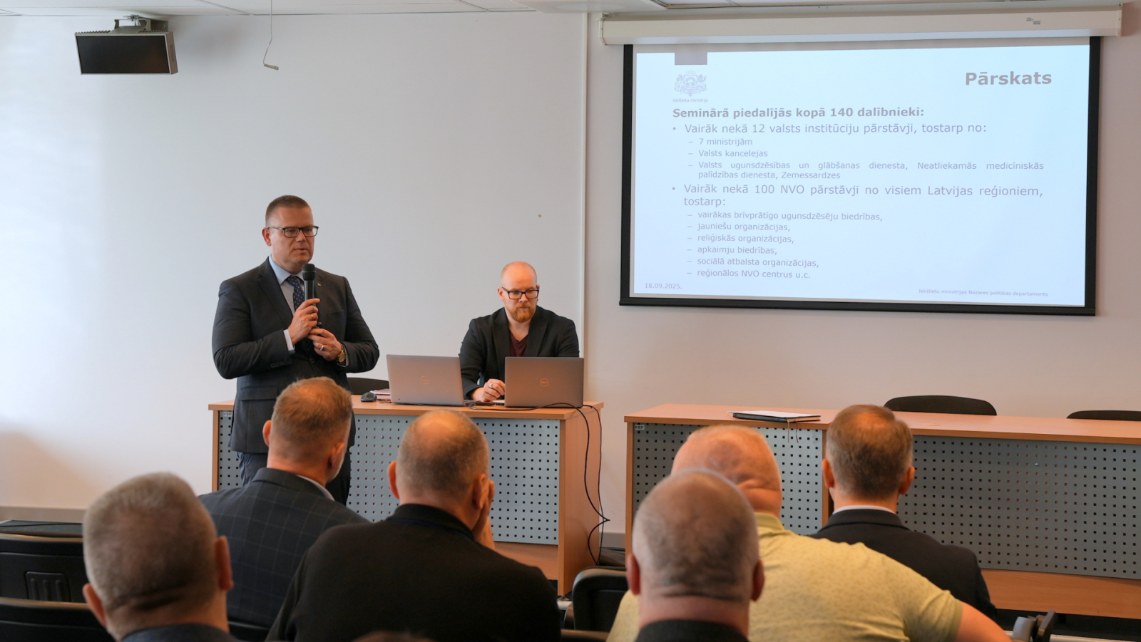 Seminārs pašvaldību pārstāvjiem par civilo aizsardzību 2025. gada 18. septembrī