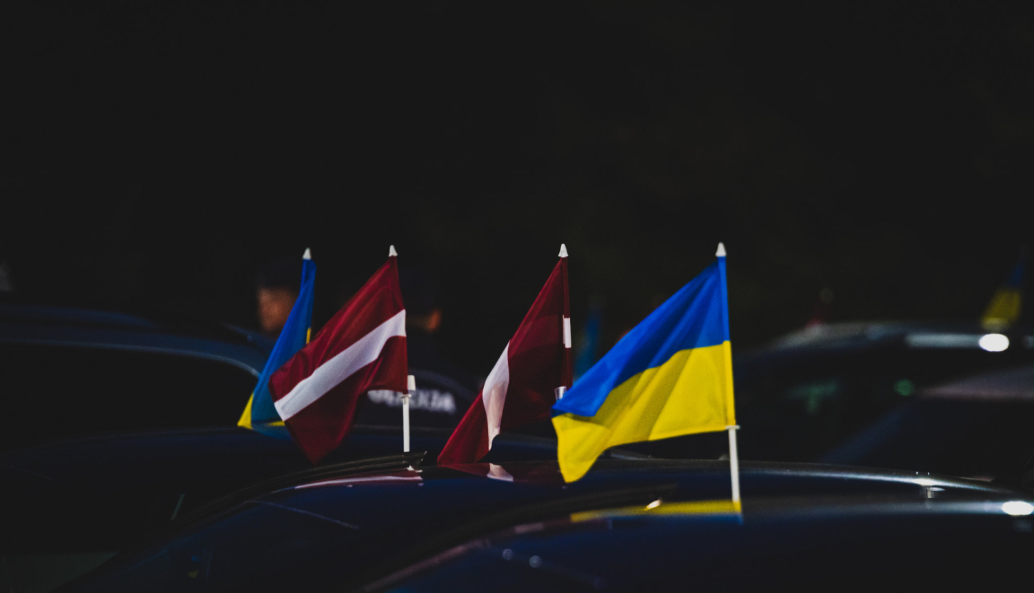 Konvojs ar auto uz Ukrainu