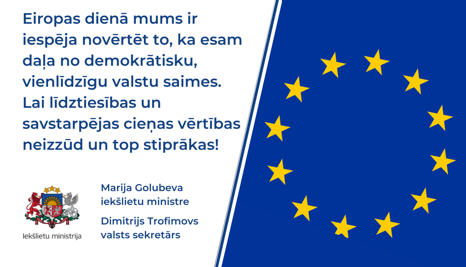 Apsveikums Eiropas dienā 