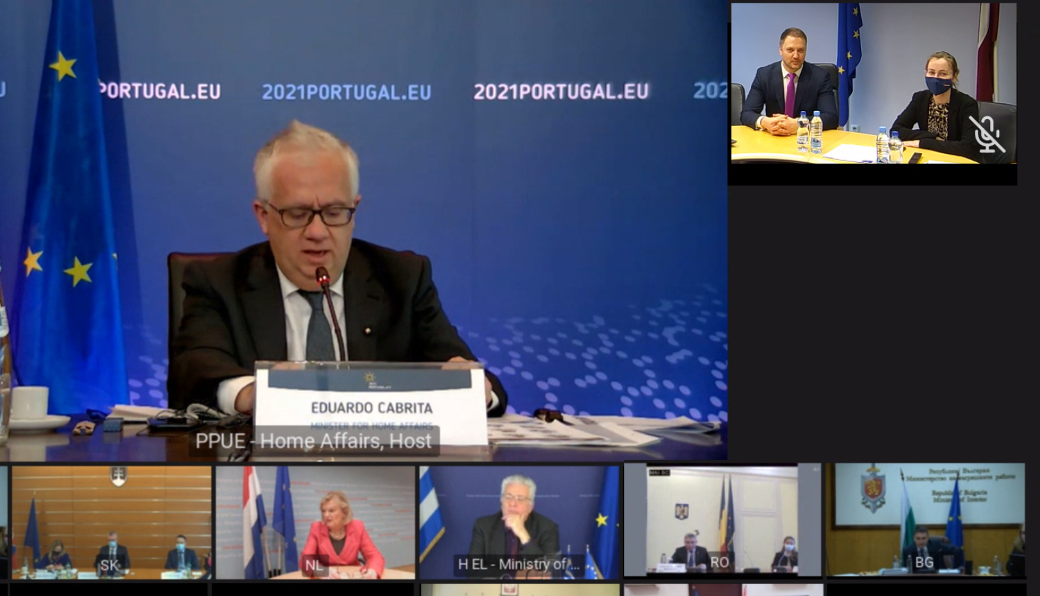 Iekšlietu ministrs piedalās Eiropas Savienības sanāksmē